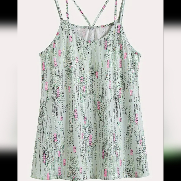 Nwt Green Print Top Size M/8-10 - Picture 3 of 5